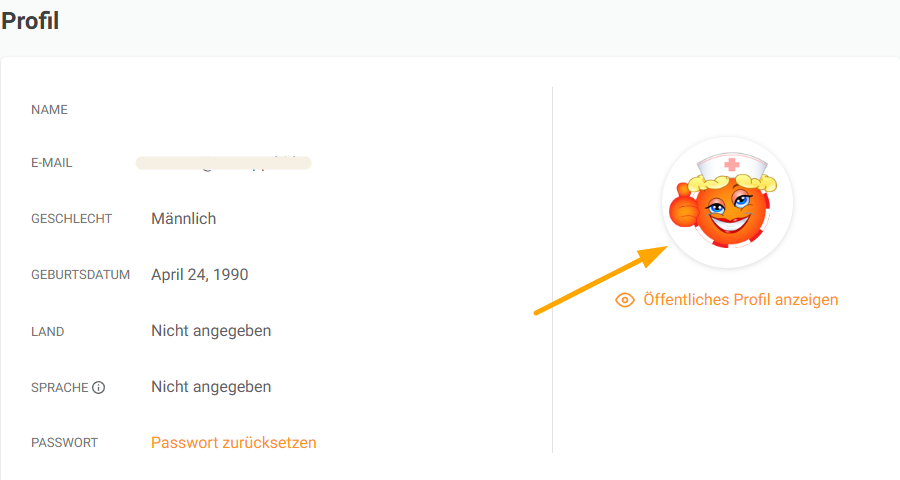 avatar bearbeiten benutzerseite shop