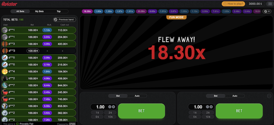 Spribe Aviator Online Gambling Game