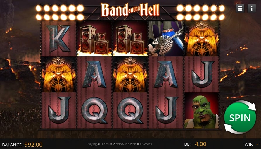 band outta hell slot game saucify