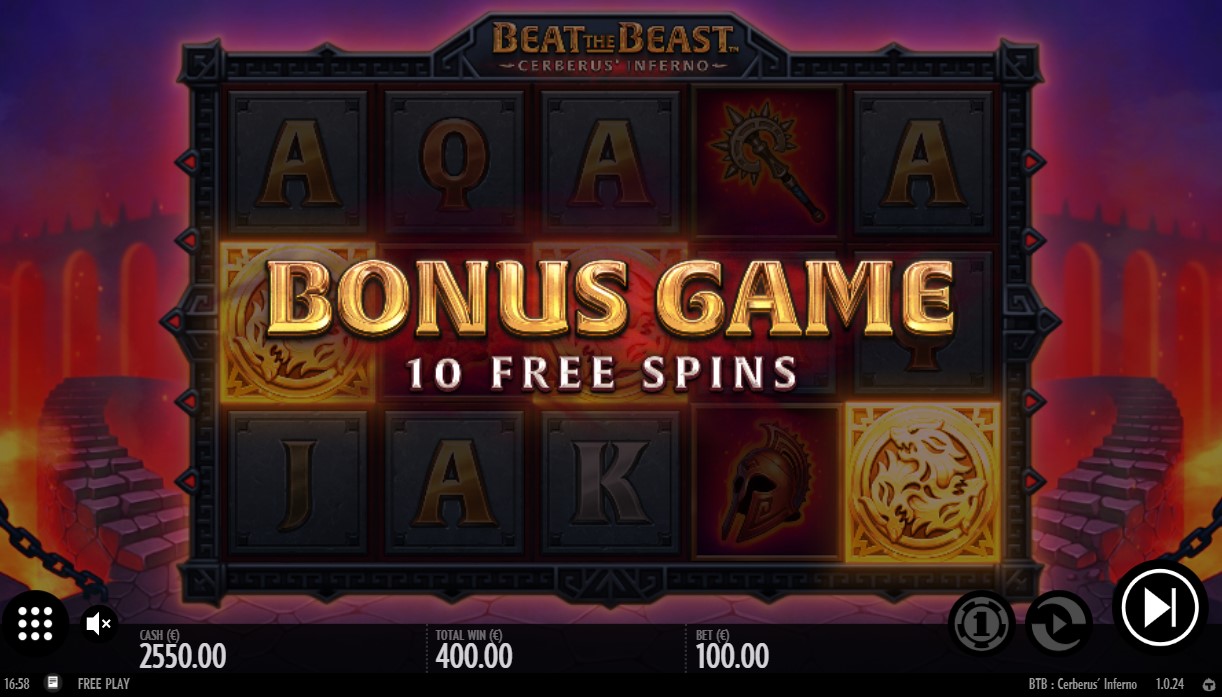 Beat the Beast Cerberus Infernus Slot Bonus Game