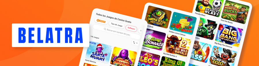 Selección de juegos de Belatra Games disponibles en Jugar con monedas
