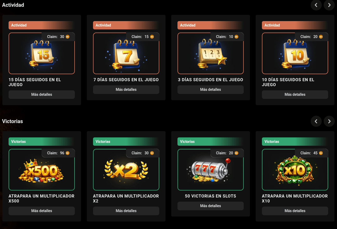 Bethub Casino Captura Logros