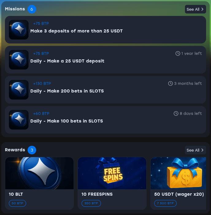 betico casino missions