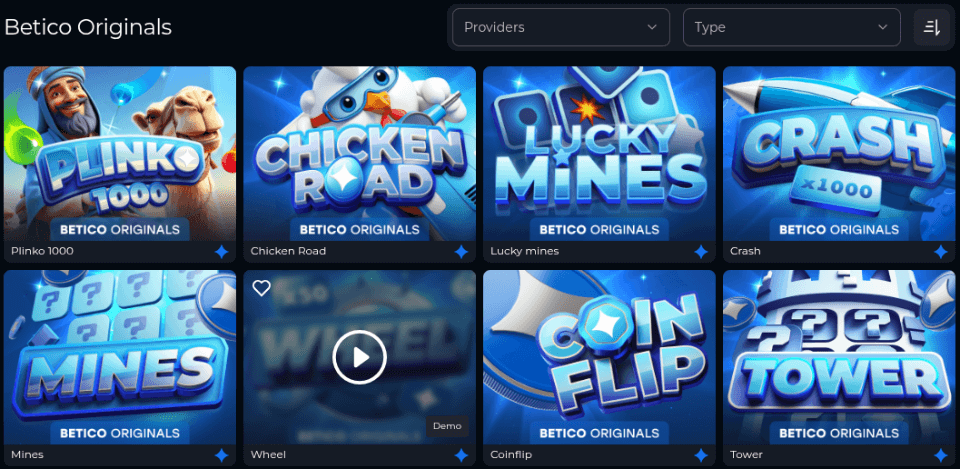 betico casino originals