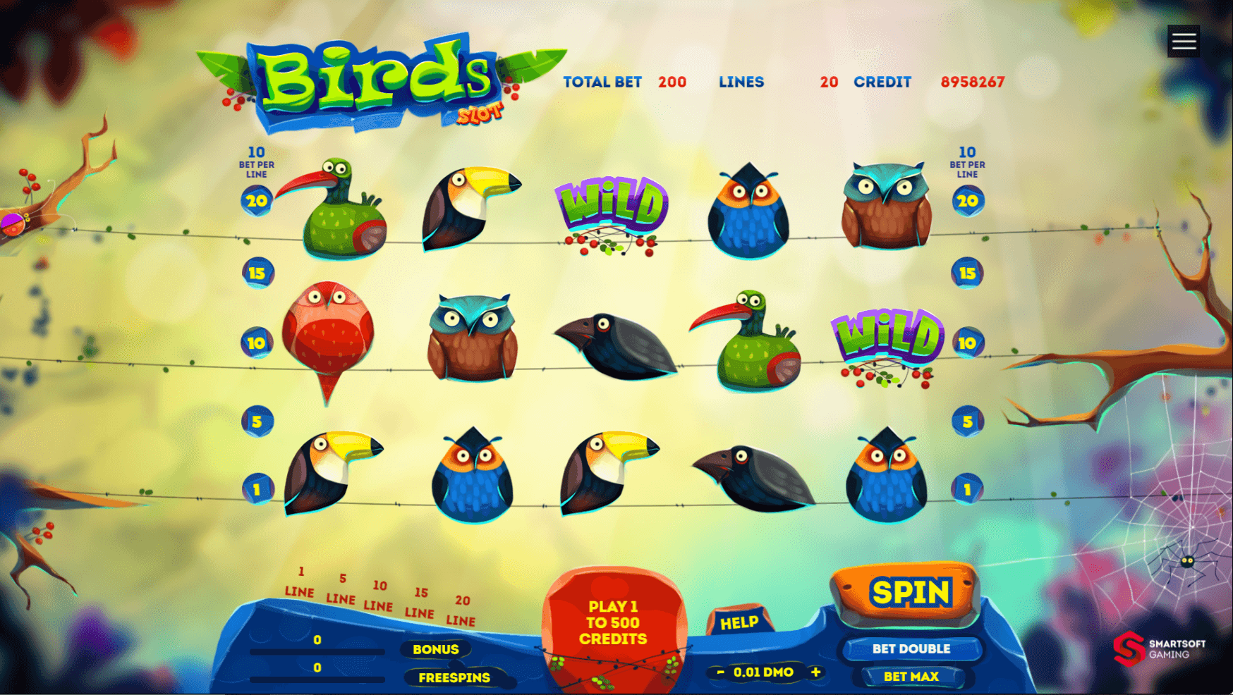 Bird Slot online slot game reels