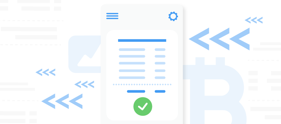 illustration of how fast bitcoin transfers are