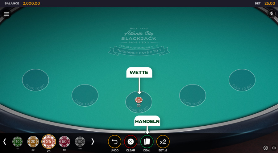 platzieren sie ihre wetten