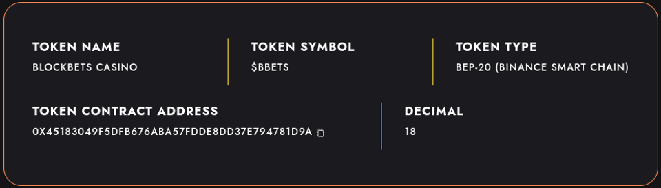 blockbets casino native token