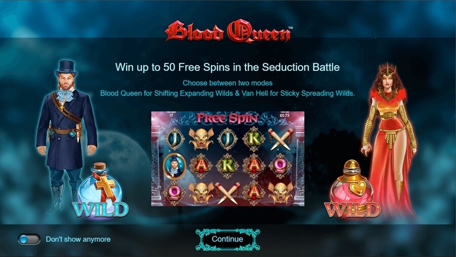 Blood Queen Online Slot Game Reels
