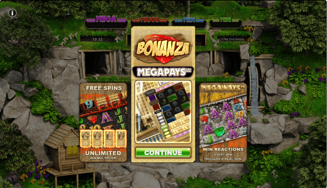 Bonanza Megapays Online Slot Game Reels