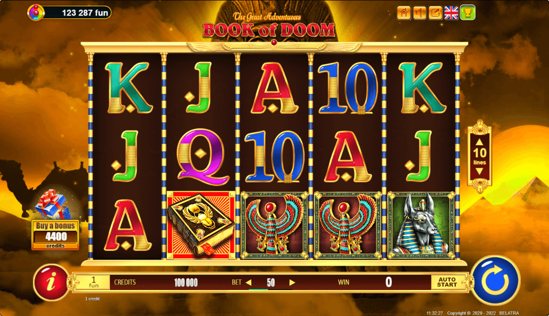 Book of Doom Online Slot Game Features