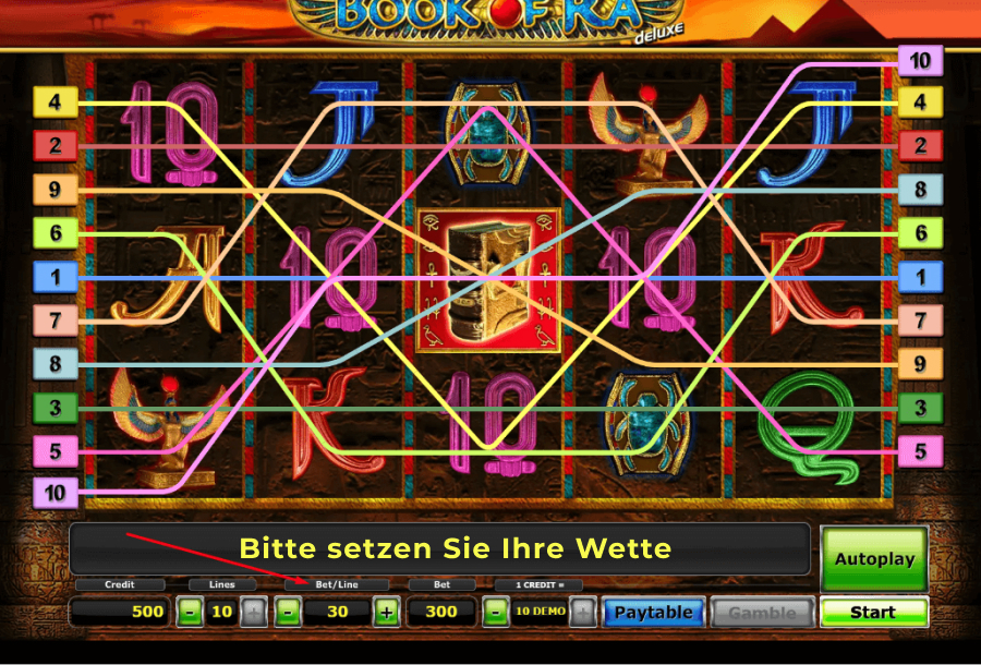 book of ra gewinnlinien
