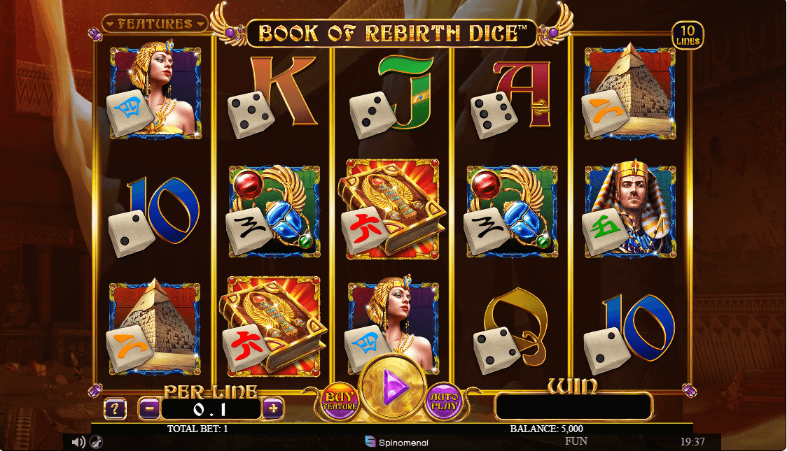 Book of Rebirth Dice Online Slot Game Features
