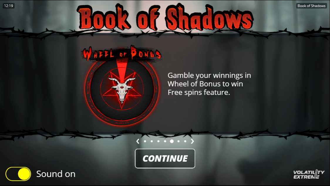 Book of Shadows Online Slot Game Reels