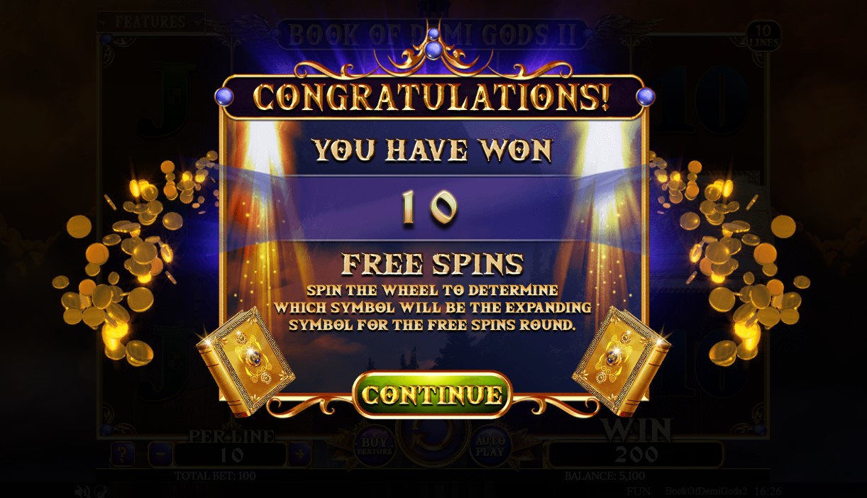 Book of Demi Gods II Slot Win