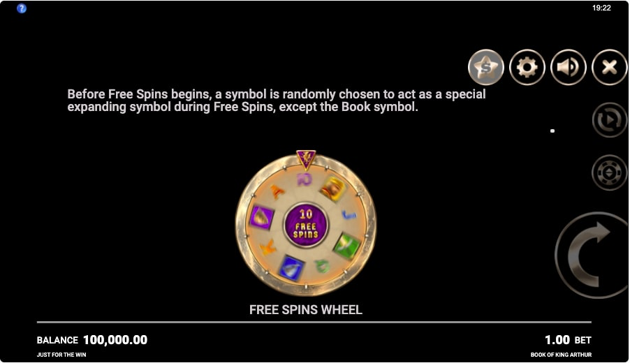 Book of King Arthur Slot Features