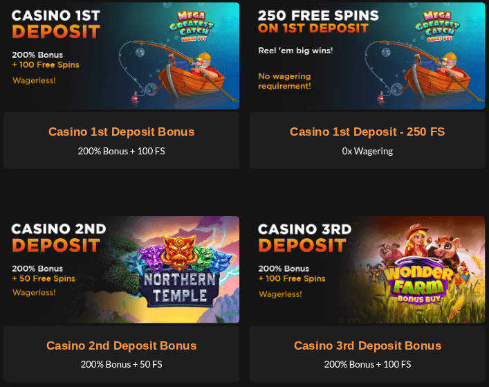 boomingslots casino welcome pack