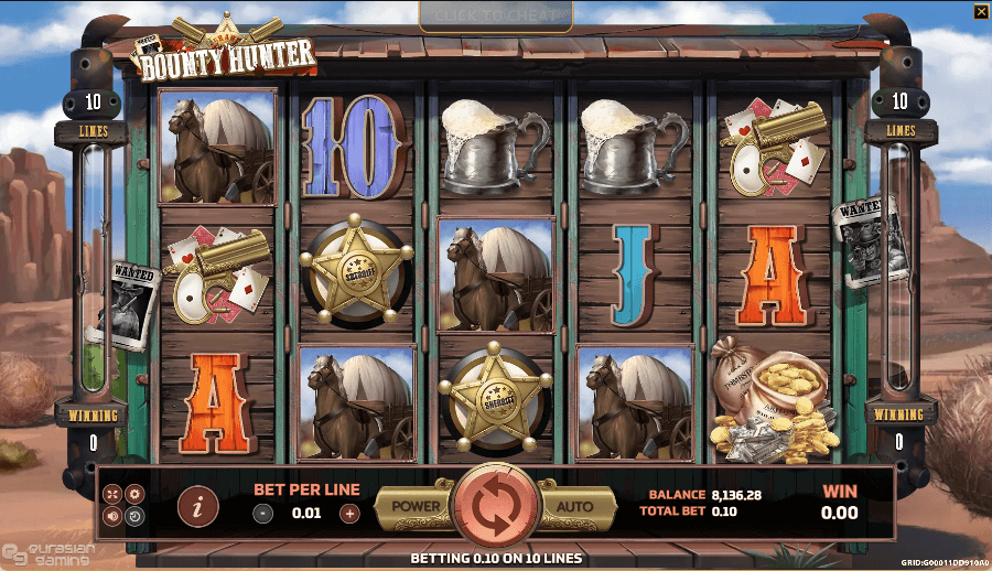 Bounty Hunter Online Slot Game Reels