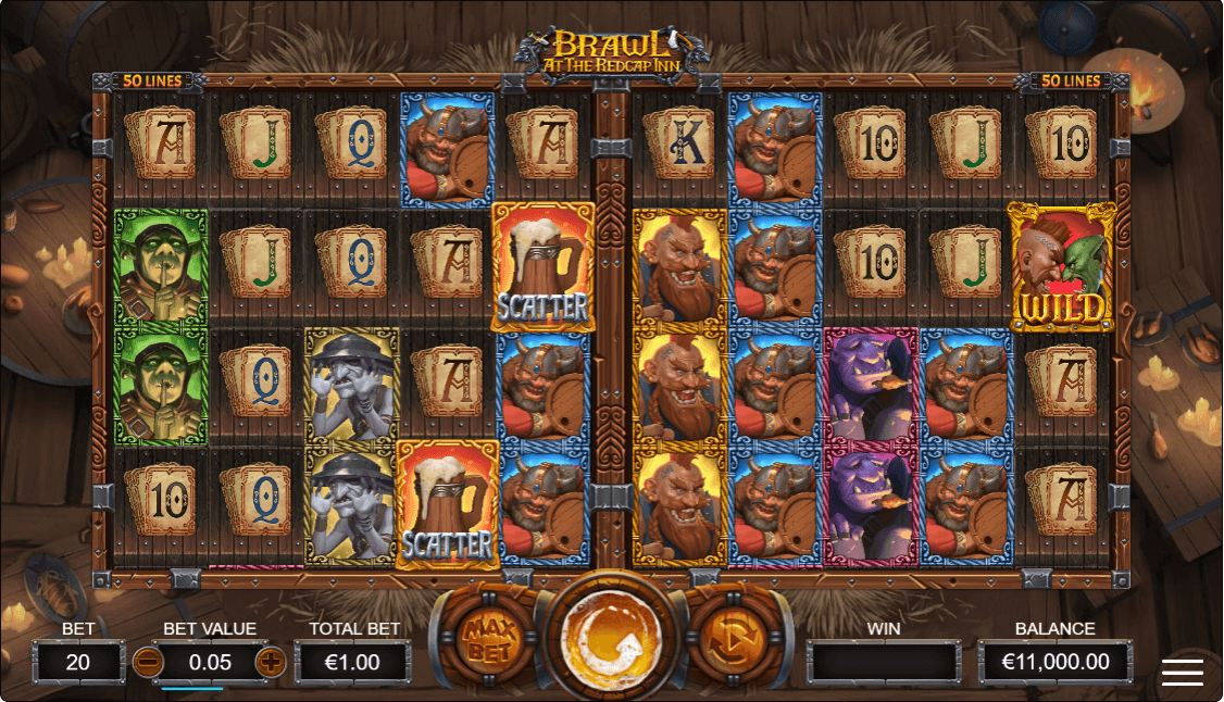 Brawl at the Redcap Inn Online Slot Game Features
