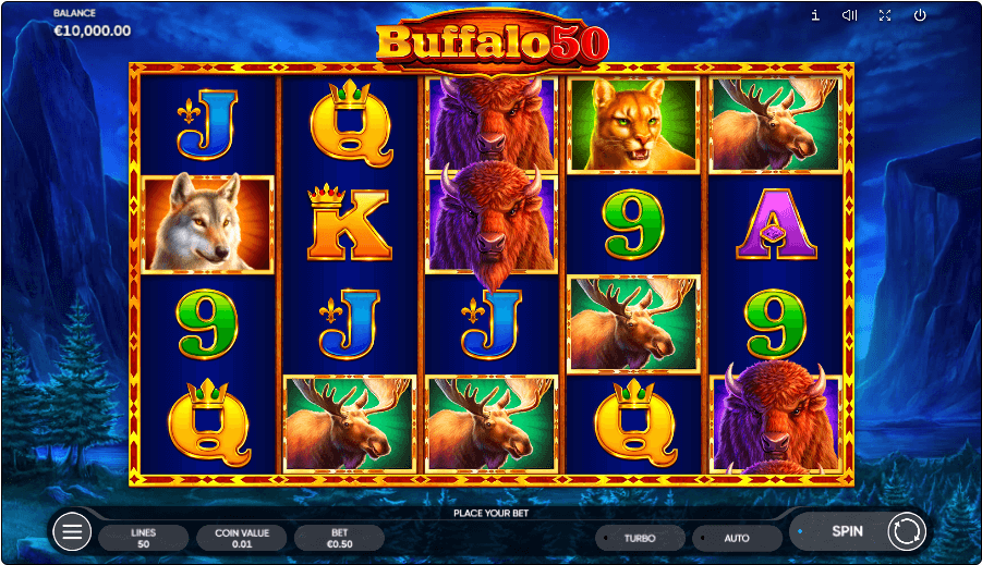 Buffalo 50 Online Slot Game Reels