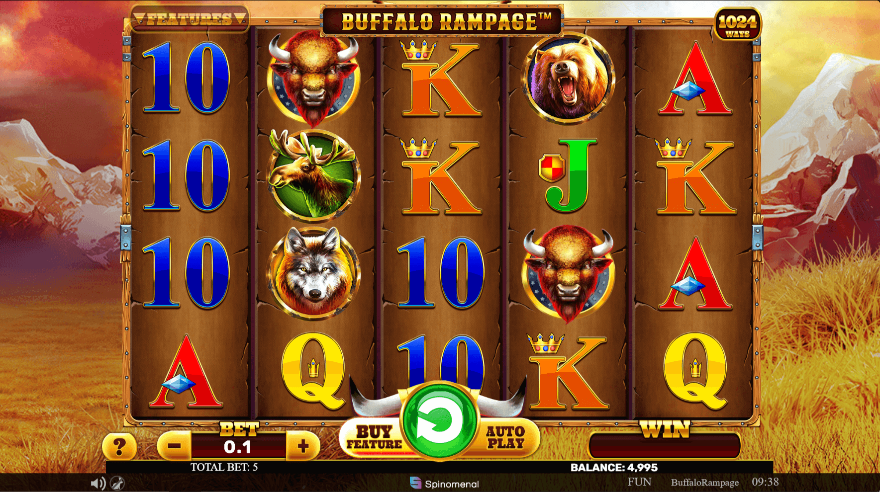 buffalo rampage reels