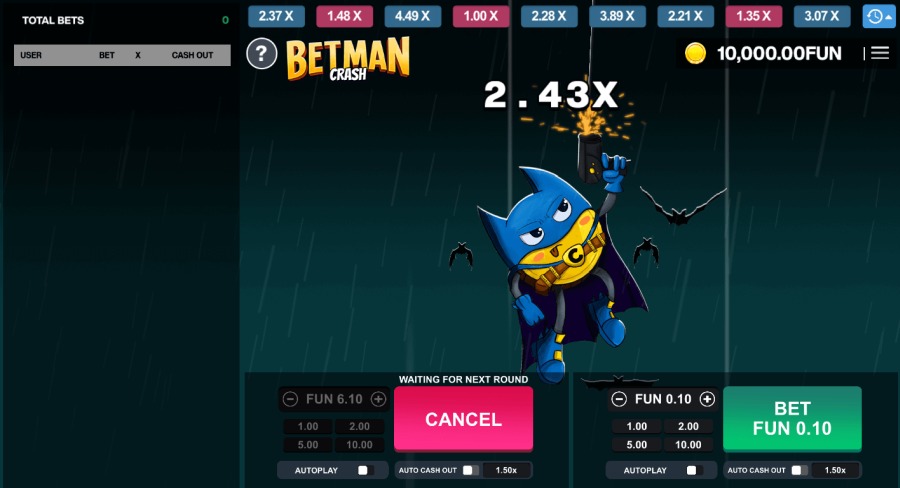 caleta gaming betman crash