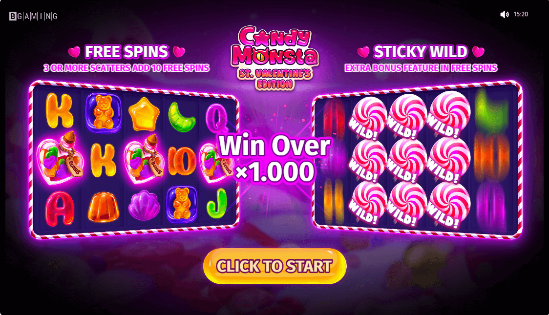 Candy Monsta Online Slot Game Reels