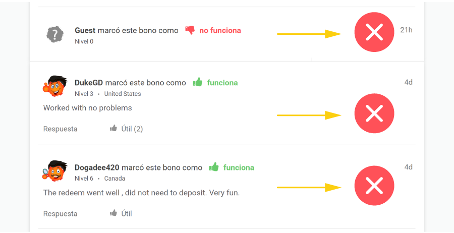 Capturas de pantalla irrelevantes