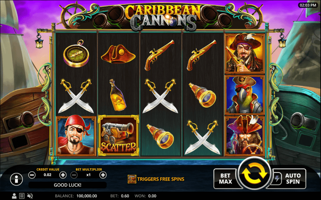 Caribbean Cannons Online Slot Game Features