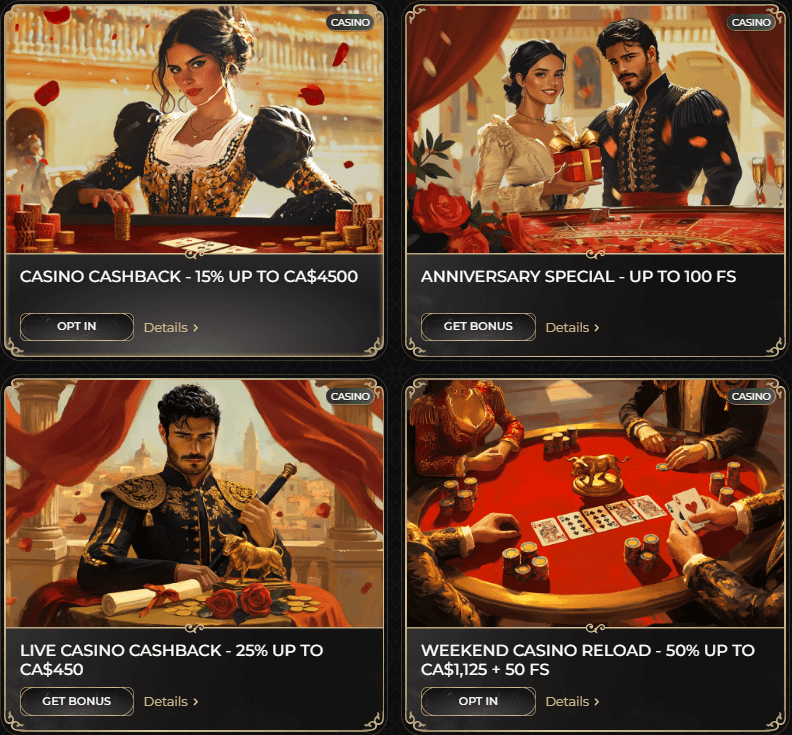 casina casino other bonuses