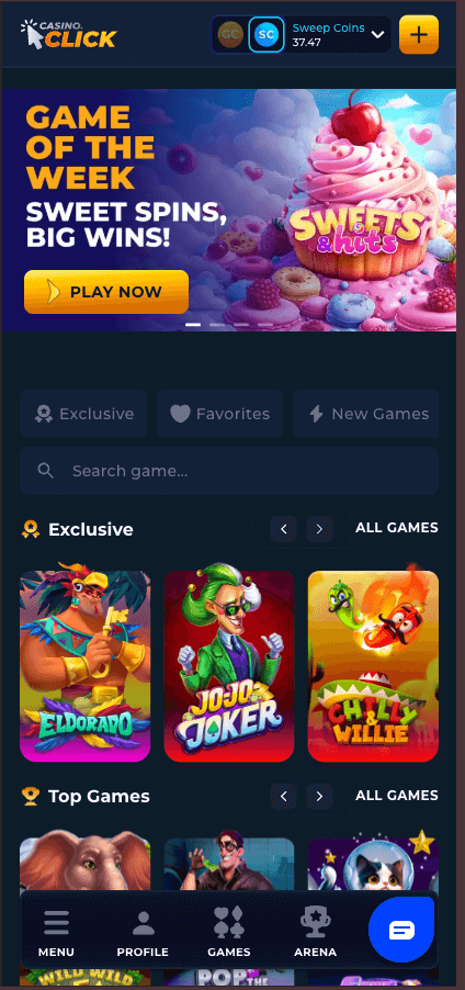 Casino Click Interface Image