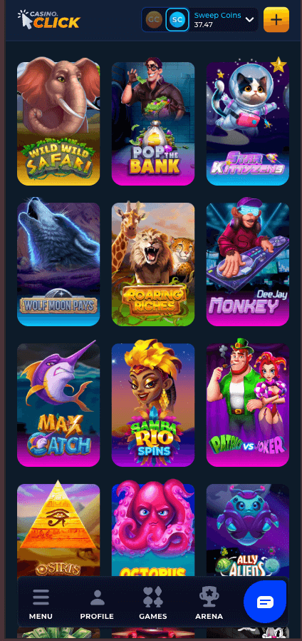 Casino Click Most Popular Games Image