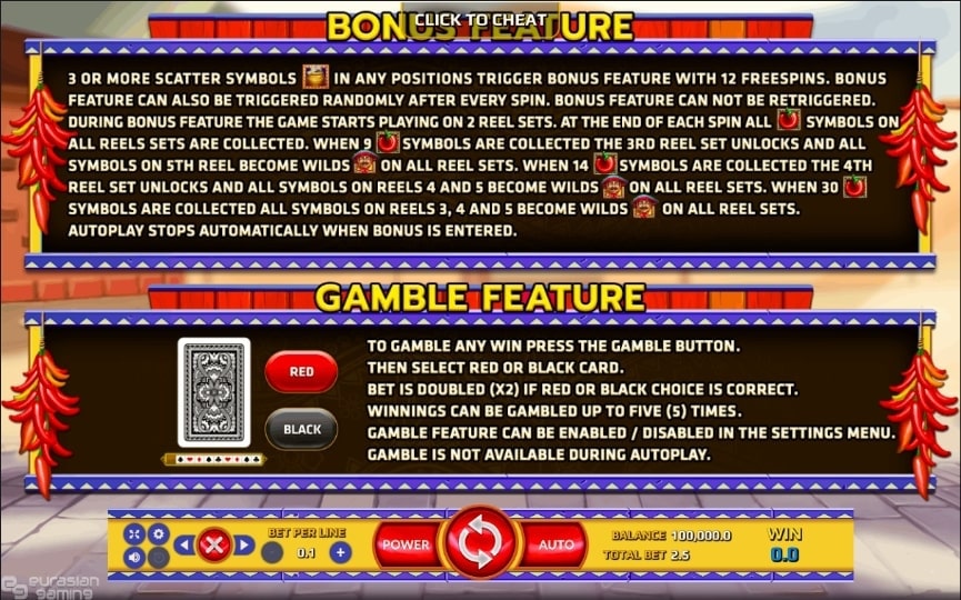 Chilli Hunter Slot Features