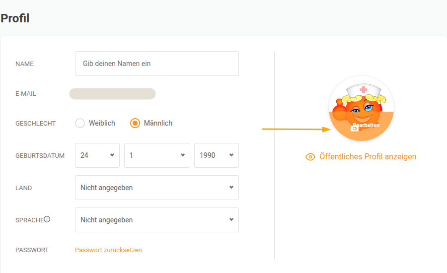 hilfe center meinen avatar andern avatar bearbeiten