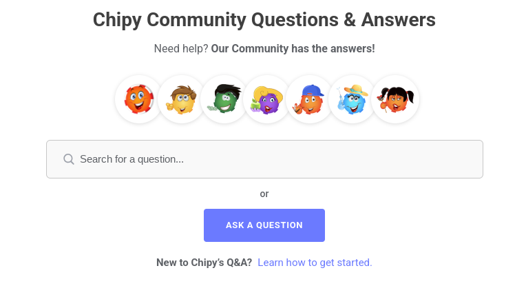 Sección de preguntas y respuestas de Chipy