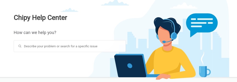 chipy help center search bar