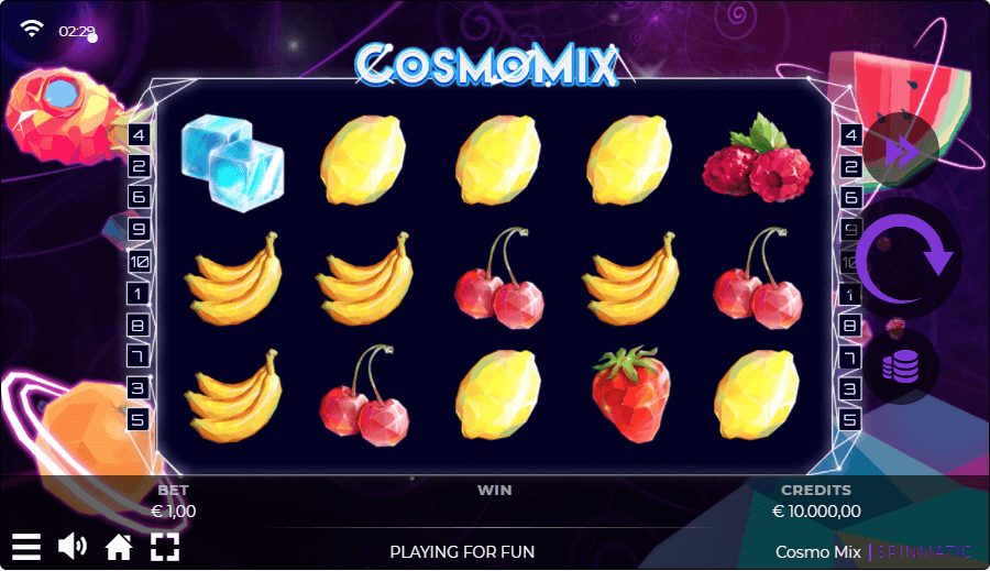 Cosmomix Online Slot Game Reels