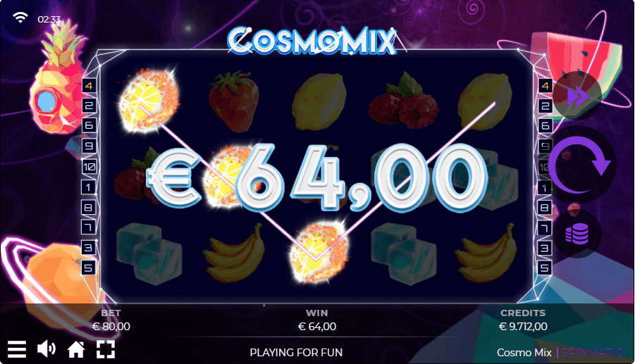 Cosmomix Online Slot Game Win