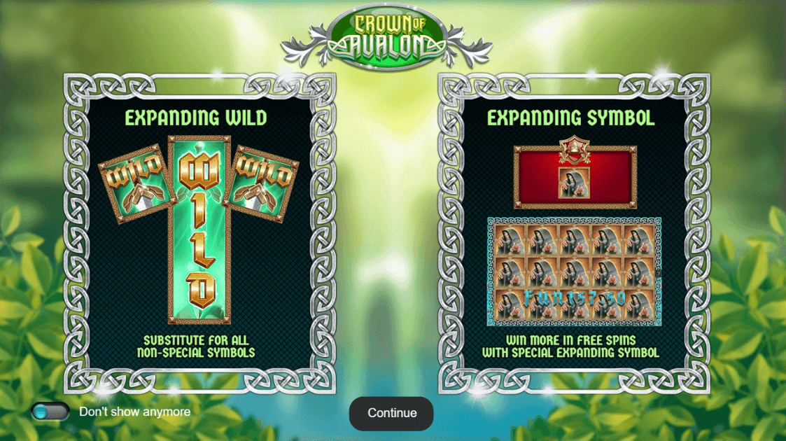 Crown of Avalon Online Slot Game Reels