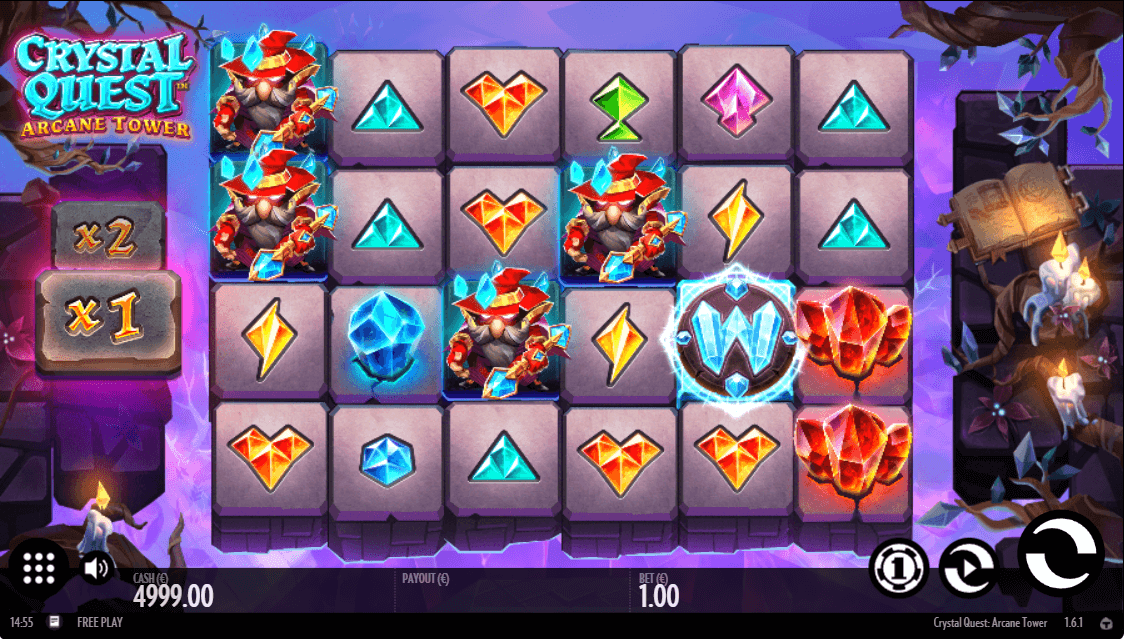 Crystal Quest Arcane Tower reels
