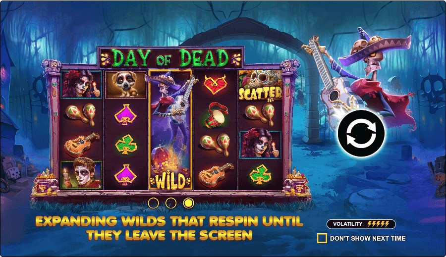 Day of Dead Online Slot Game Reels