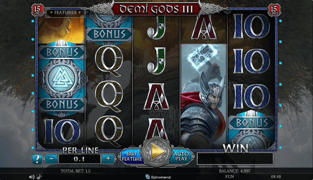 Demi Gods III Online Slot Game Features
