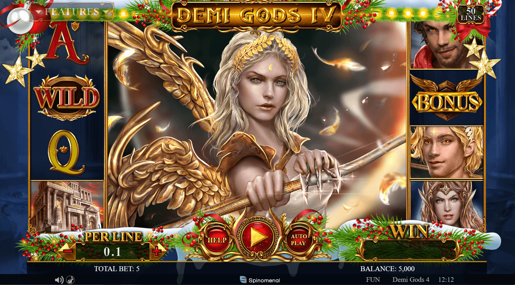 Demi Gods IV Christmas Edition Online Slot Game Bonus