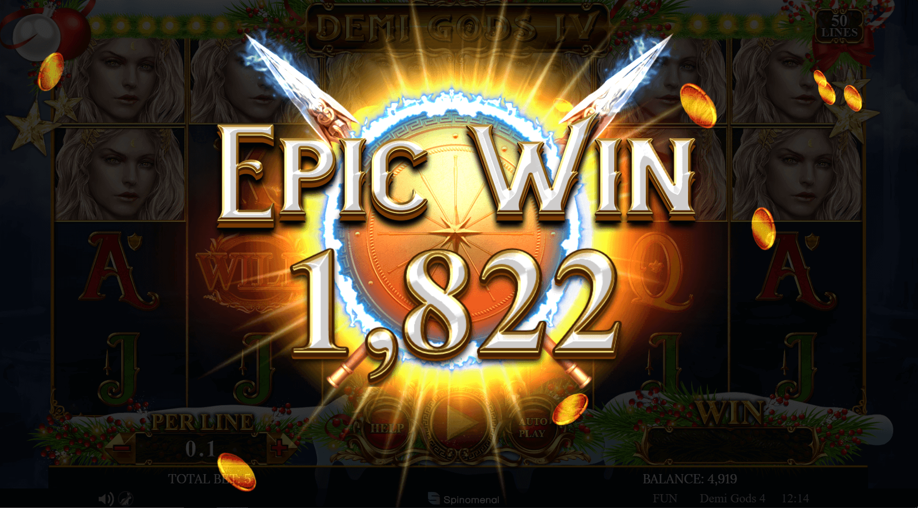 Demi Gods IV Christmas Edition Online Slot Game Features