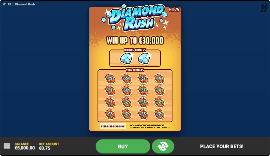 Diamond Rush online slot game buy