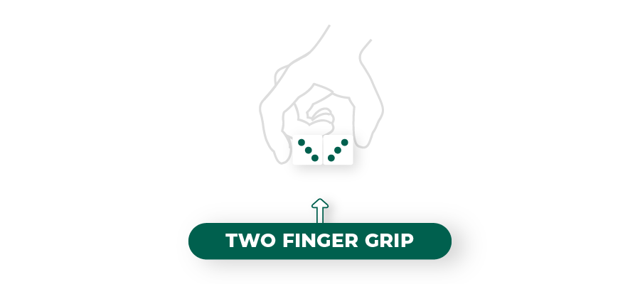 two finger grip craps dice