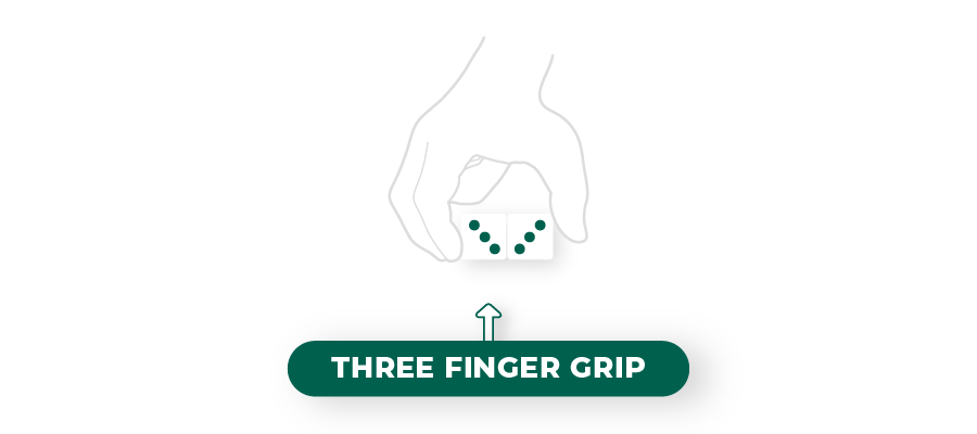 three finger grip craps dice