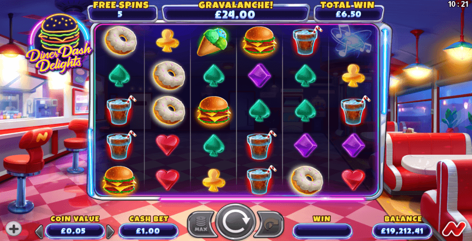 diner dash delights slot gameplay