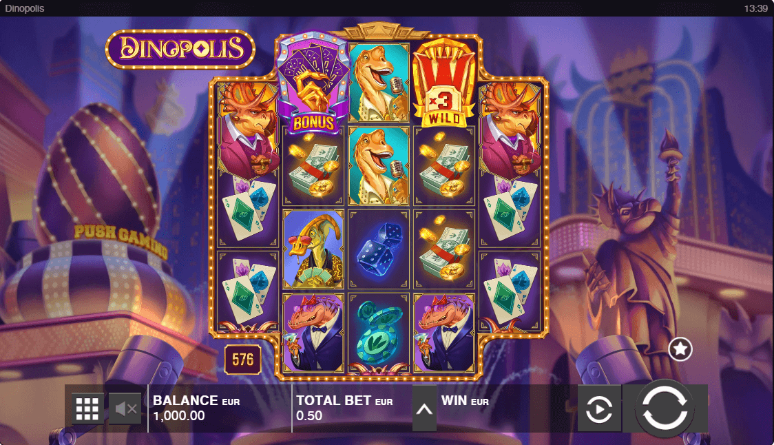 Dinopolis Online Slot Game Reels