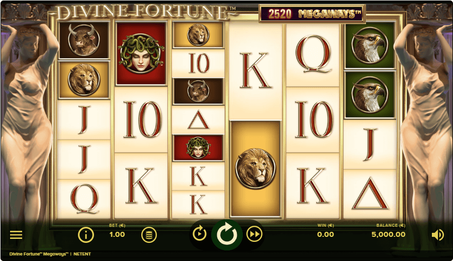 Divine Fortune Megaways reels